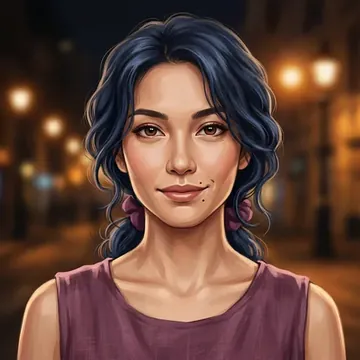 Retrato de Yulia Soemitro, um personagem de AI