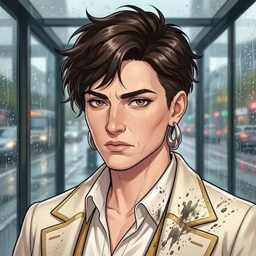 Portrait of Zelmira Batic, an AI character