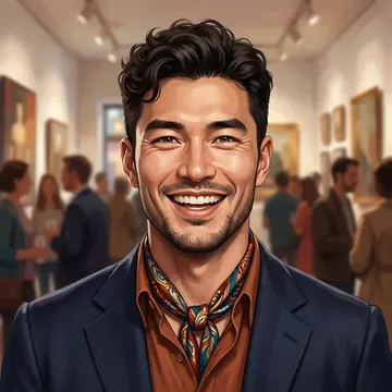 Retrato de Zeyu Sun, um personagem de AI