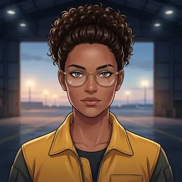 Portrait of Zuhura Mathebula, an AI character